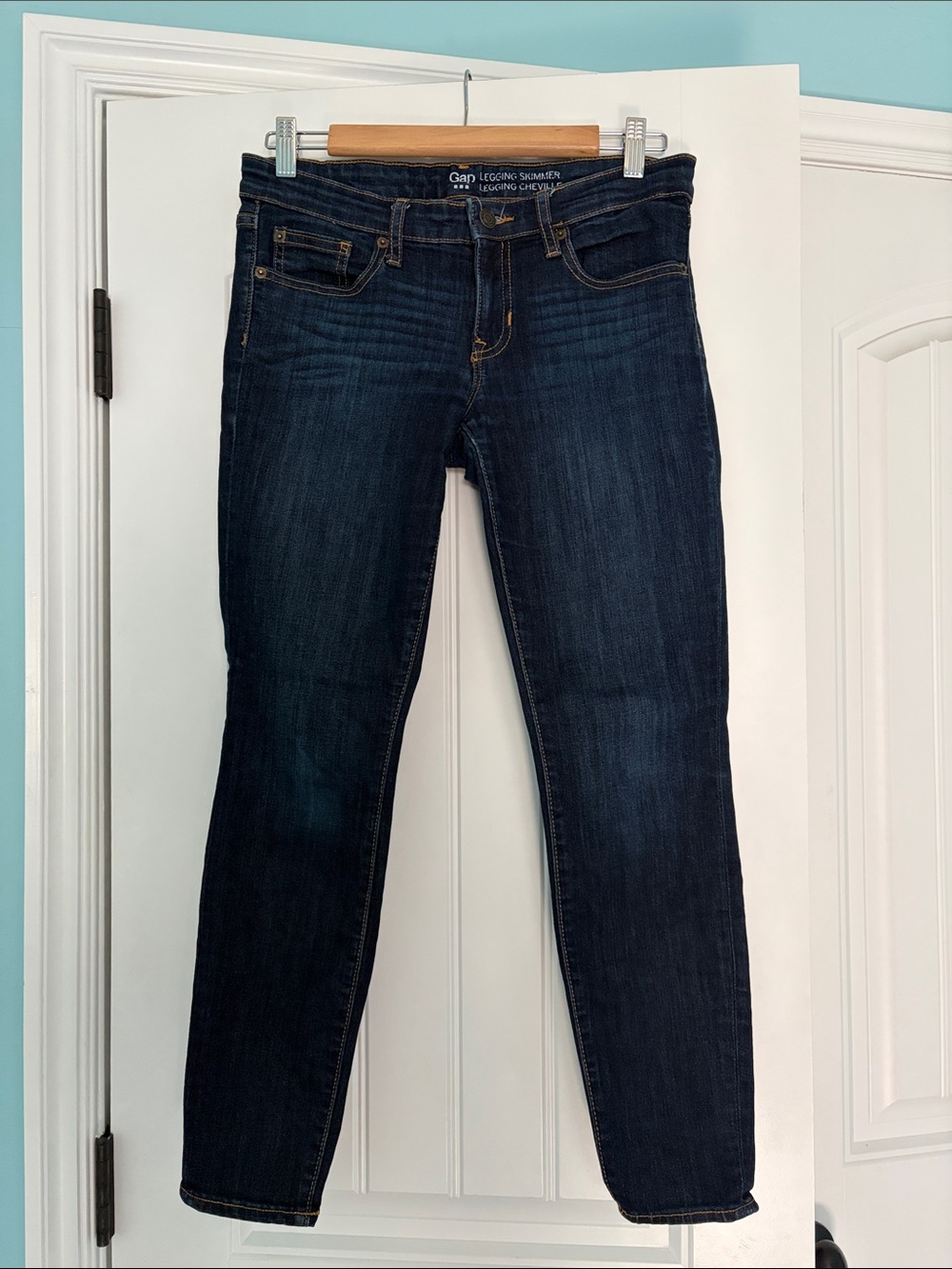 Gap Factory Legging Skimmer dark wash skinny jeans 27 27R 4 regular